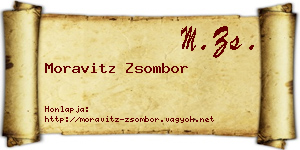 Moravitz Zsombor névjegykártya